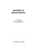 Macro 11 programming by C. C. Zammit cover