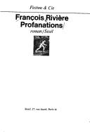 Profanations by François Rivière cover