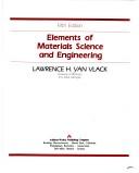 Elements of materials science and engineering, 6th edition