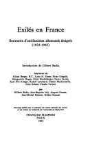 Exilés en France by Gilbert Badia cover