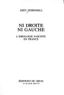 Ni droite, ni gauche by Zeev Sternhell cover
