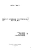Roman québécois contemporain et clichés by Patrick Imbert cover