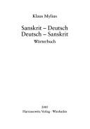Sanskrit-Deutsch, Deutsch-Sanskrit by Klaus Mylius cover