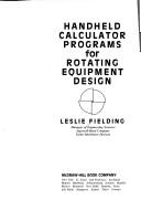 Handheld calculator programs for rotating equipment design