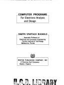 Computer programs for electronic analysis and design