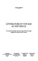 Littérature et voyage au XIXe siècle by Valérie Berty cover