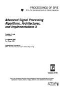 Advanced signal processing algorithms, architectures, and implementations X