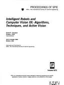 Intelligent robots and computer vision XX