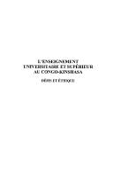 L' enseignement universitaire et supérieur au Congo-Kinshasa by Léon Matangila Musadila cover