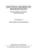 Deutsch-arabische Beziehungen by Karl Kaiser, Udo Steinbach cover