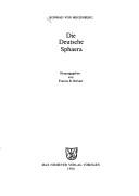 Die Deutsche Sphaera by Konrad von Megenberg cover