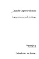 Deutsche Gegenwartsliteratur by Manfred Durzak cover