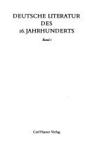 Deutsche Literatur des 16. Jahrhunderts by Adalbert Elschenbroich cover