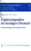 Ergänzungssätze im heutingen Deutsch by Ingeborg Zint-Dyhr cover