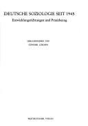 Deutsche Soziologie seit 1945 by Günther Lüschen cover
