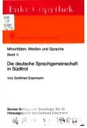 Die deutsche Sprachgemeinschaft in Südtirol by Gottfried Eisermann cover