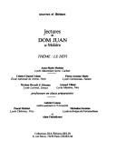 Lectures de Dom Juan de Molière