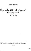 Deutsche Wirtschafts- und Sozialpolitik by Volker Hentschel cover