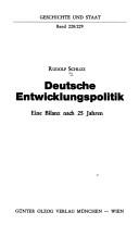 Deutsche Entwicklungspolitik by Rudolf Schloz cover