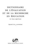 Dictionnaire de l'évaluation et de la recherche en éducation, avec lexique anglais-français by Gilbert de Landsheere cover