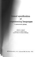Formal specification of programming languages