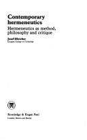Contemporary hermeneutics