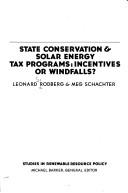 State conservation & solar energy tax programs