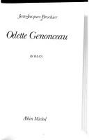 Odette Genonceau by Jean-Jacques Brochier cover
