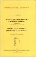 Dictionnaire sango-français = by Luc Bouquiaux cover