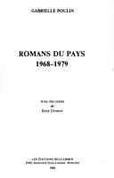 Romans du pays by Gabrielle Poulin cover