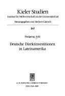 Deutsche Direktinvestitionen in Lateinamerika by Paulgeorg Juhl cover