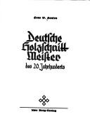 Deutsche Holzschnittmeister des 20. Jahrhunderts by Haye Walter Hansen cover