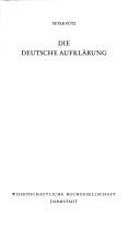 Die Deutsche Aufklärung by Peter Pütz cover