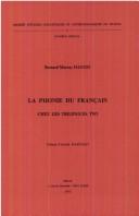 La phonie du français chez les trilingues twi by Bernard Murray Haggis cover