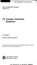 German-American relations by W. R. Smyser cover