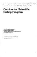Continental Scientific Drilling Program by Workshop on Continental Drilling for Scientific Purposes Los Alamos, N.M. 1978. cover