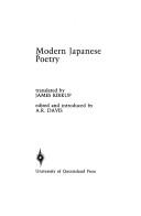 Modern Japanese poetry by James Kirkup, A. R. Davis cover