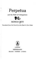 Perpetua and the habit of unhappiness by Mongo Beti cover