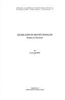 Les relatifs en moyen français by Ulla Jokinen cover