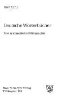 Deutsche Wörterbücher by Kühn, Peter cover