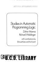 Studies in automatic programming logic