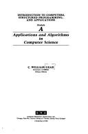 Applications and algorithms in computer science