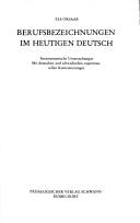 Berufsbezeichnungen im heutigen Deutsch by Els Oksaar cover