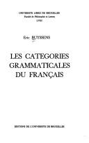 Les catégories grammaticales du français by Eric Buyssens cover