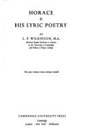 Horace & his lyric poetry