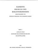 Deutsche Bibliotheksgeschichte des Mittelalters by Ladislaus Buzás cover