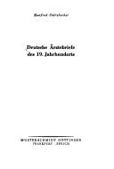 Deutsche Ärztebriefe des 19. Jahrhunderts by Manfred Stürzbecher cover