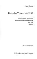 Deutsches Theater seit 1945 by Hans Daiber cover