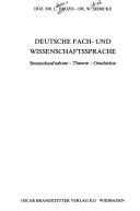 Deutsche Fach-und Wissenschaftssprache by L. Drozd cover