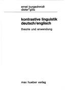 Kontrastive Linguistik, deutsch/englisch by Ernst Burgschmidt cover